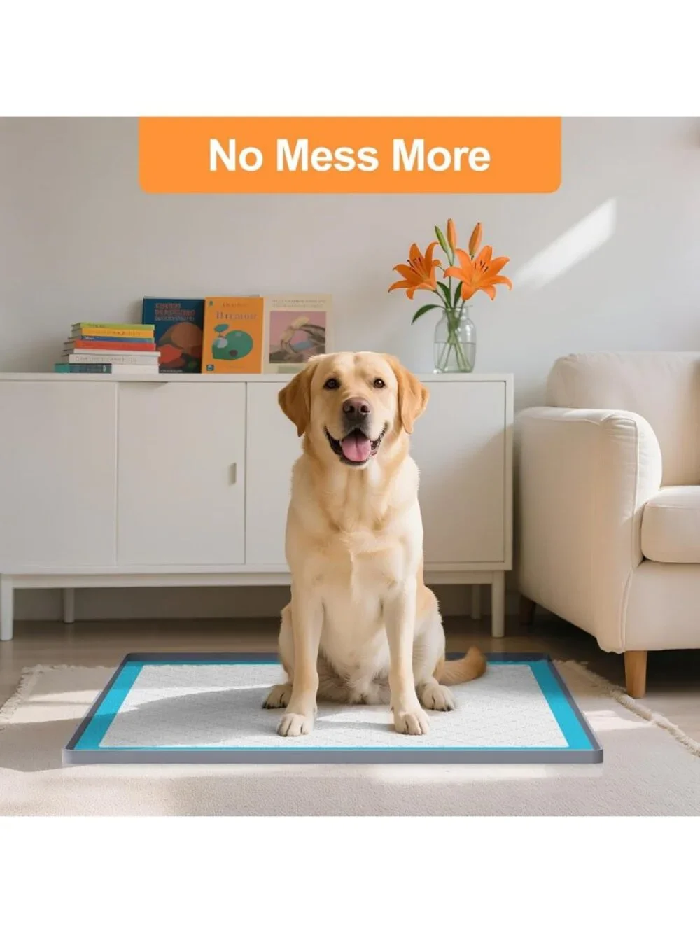 Non-Slip Dog Pee Pad Holder, Leak-Proof Potty Training Tray, 24